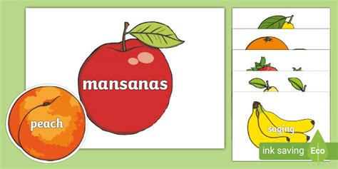 Mga Prutas (Word Label) Fruit Words .